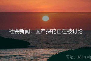 社会新闻：国产探花正在被讨论