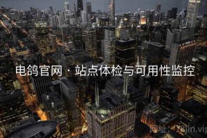 电鸽官网 · 站点体检与可用性监控